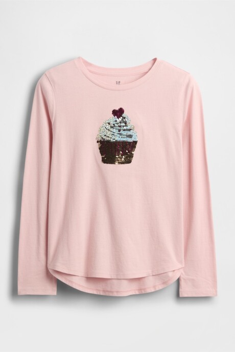 Remera Lentejuelas Niña Pure Pink