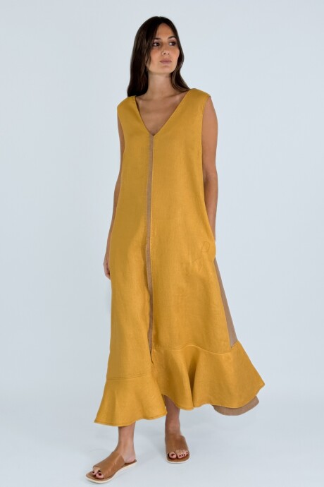 VESTIDO CAMILA Mostaza