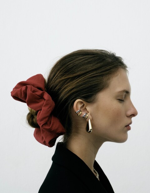 Skunzies Lisas Maxi Scrunchie Burgundy - Rojo Burdeaux