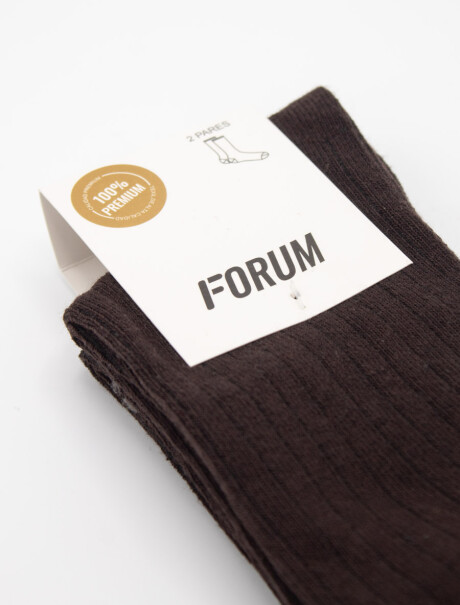Media Casual Canelon Pack x 2 Pares Marron