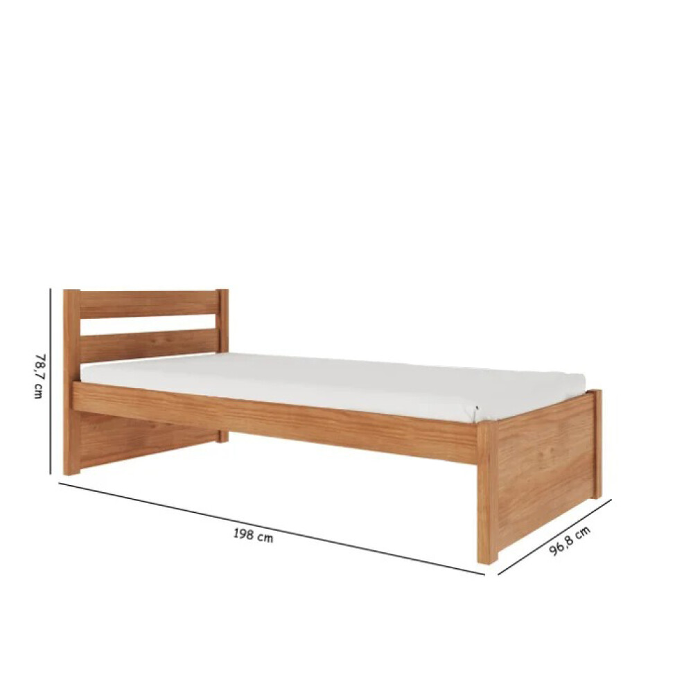 Cama 1 plaza - Unique Marron