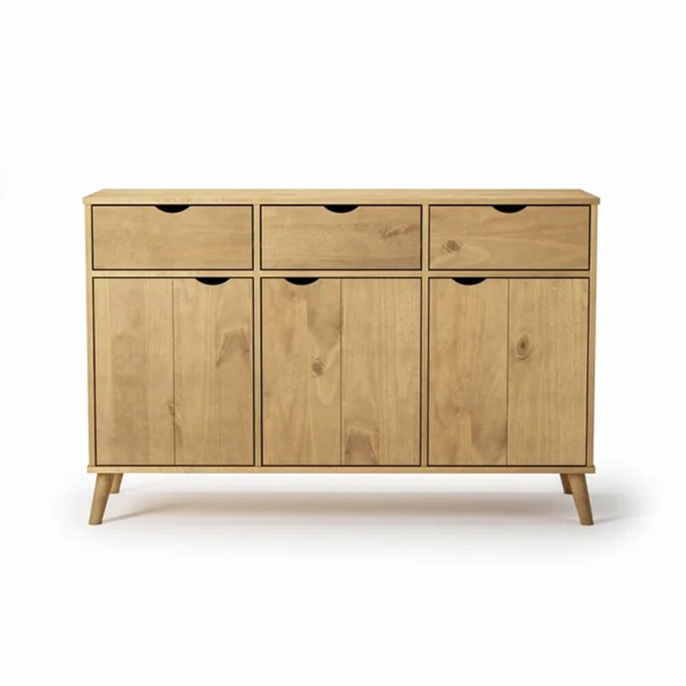 APARADOR BUFFET 3 PUERTAS 3 CAJONES EN MADERA MACIZA MADERA