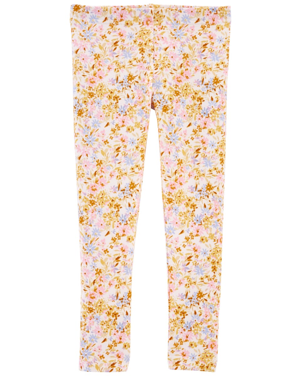 Calza de algodón diseño floral 