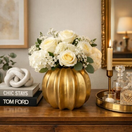 FLORERO GOLD Dorado - UNICO