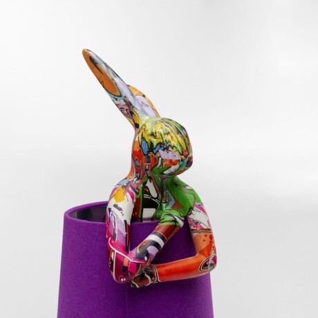 LUMINARIA DE MESA RABBIT GRAFFITI Púrpura - -