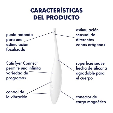 Satisfyer Twirling Joy Punta Vibradora Connect App Blanco