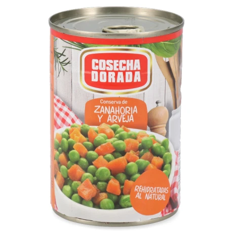 ARVEJA/ZANAHORIA COSECHA DORADA LATA 300G ARVEJA/ZANAHORIA COSECHA DORADA LATA 300G