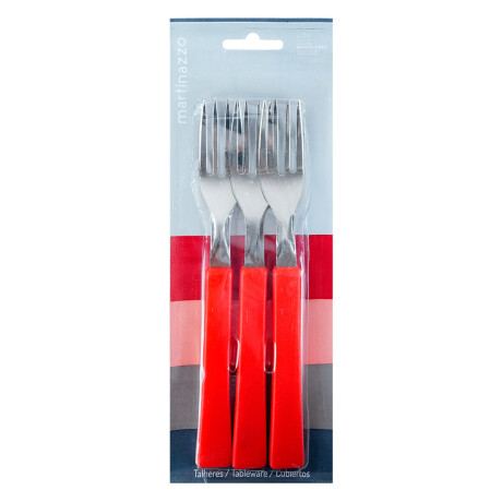 Tenedor x3 rojo linea Una Martinazzo Tenedor x3 rojo linea Una Martinazzo