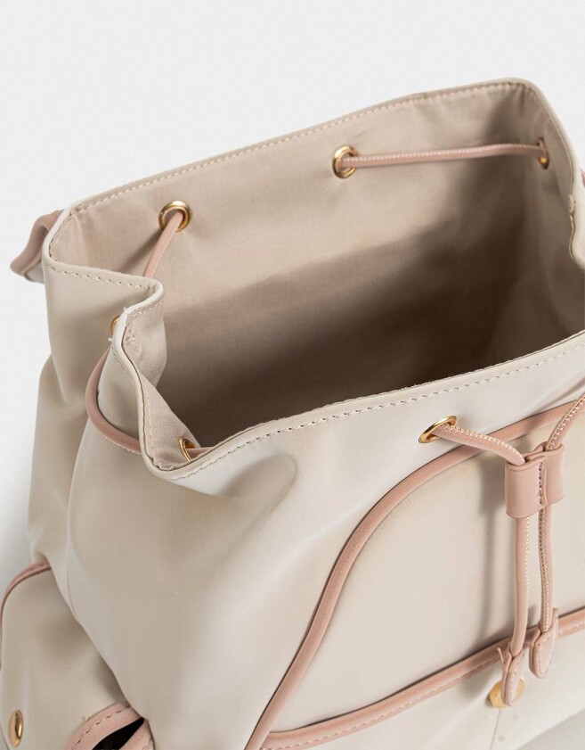 Mochilas Urbanas Mochila Solapa Crudo - Blanco Crudo