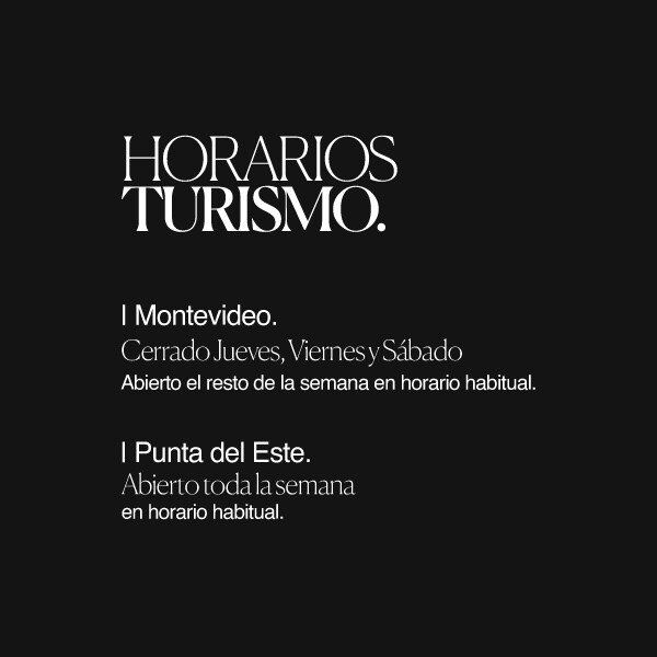 TURISMO horarios