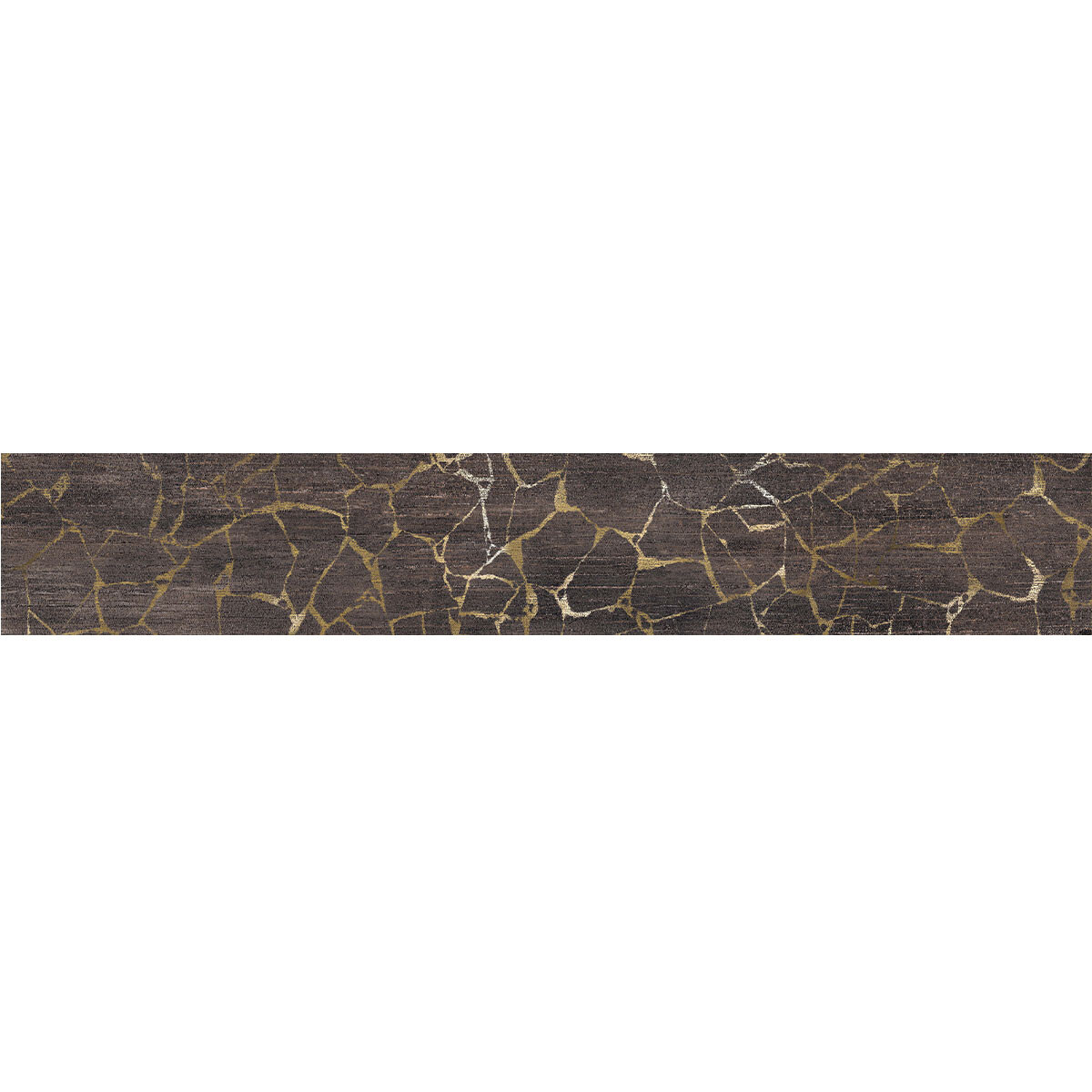 Porcelanato Marmolado 20X120 Mate Negro Decorado Roberto 