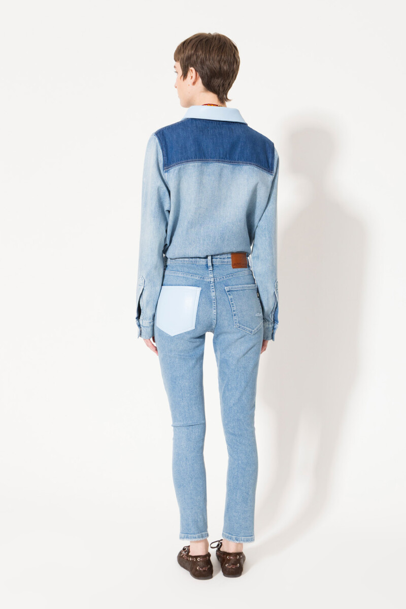 JEANS LISA PATCH Celeste