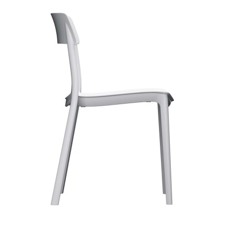 SILLA COMEDOR POLIPROPILENO BLANCO EXT PALMA