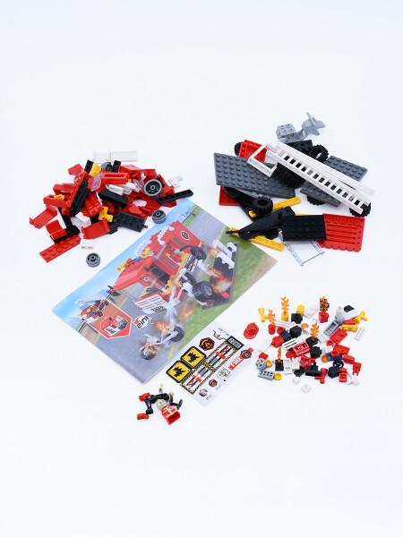 BLOQUES BOMBEROS 184 PCS ROJO