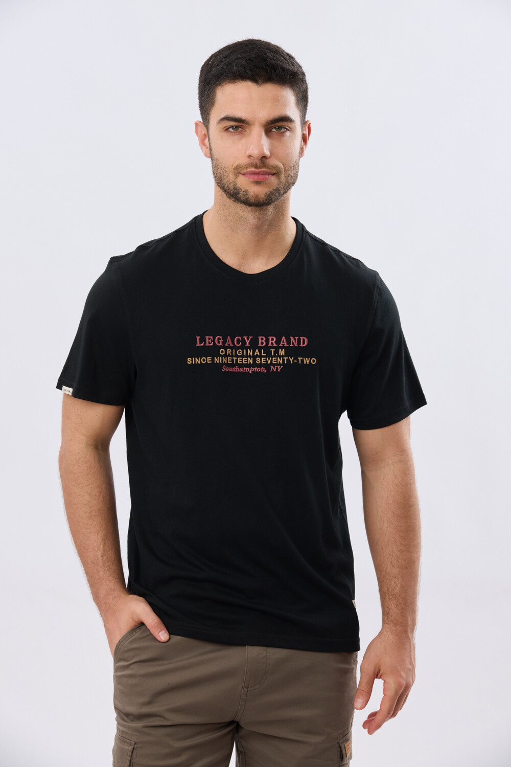 REMERA ESTAMPADA DE ALGODÓN Negro