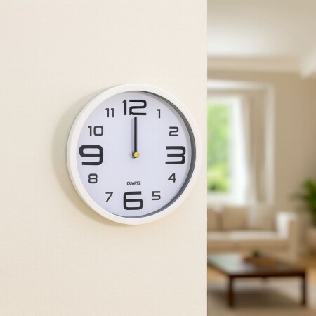 RELOJ DE PARED BLANCO Blanco