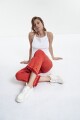 Jean cropped Turner lacre