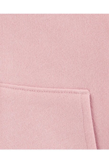 Campera de algodón con felpa, rosada Sin color