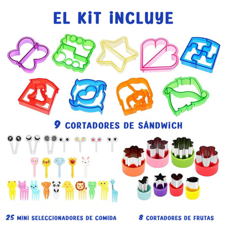 Kit De Accesorios Cortadores De Pan Y Frutas Galletas Coc001004