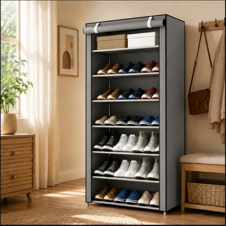 Zapatera de tela GRIS