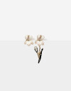 Aros Sets Con Dijes Set De Aros Metal Floral - Dorado