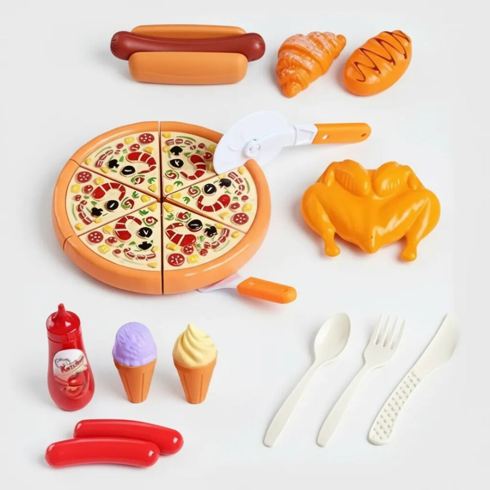 Kit Comida Rápida Para Cortar Infantil C/accesorios Kit Comida Rápida Para Cortar Infantil C/accesorios