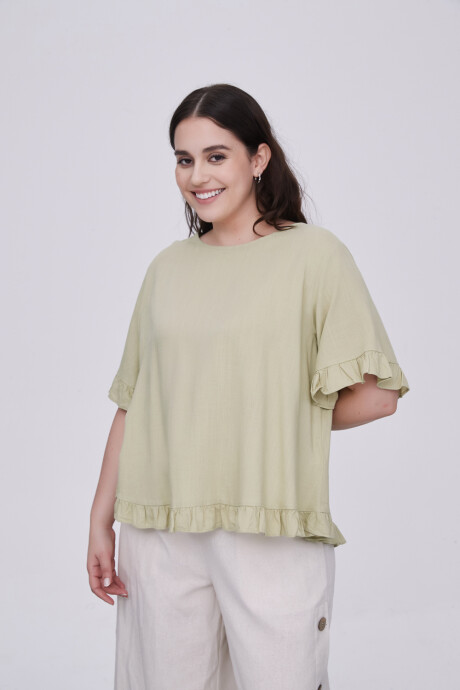 Blusa Abbas Verde Oliva Claro