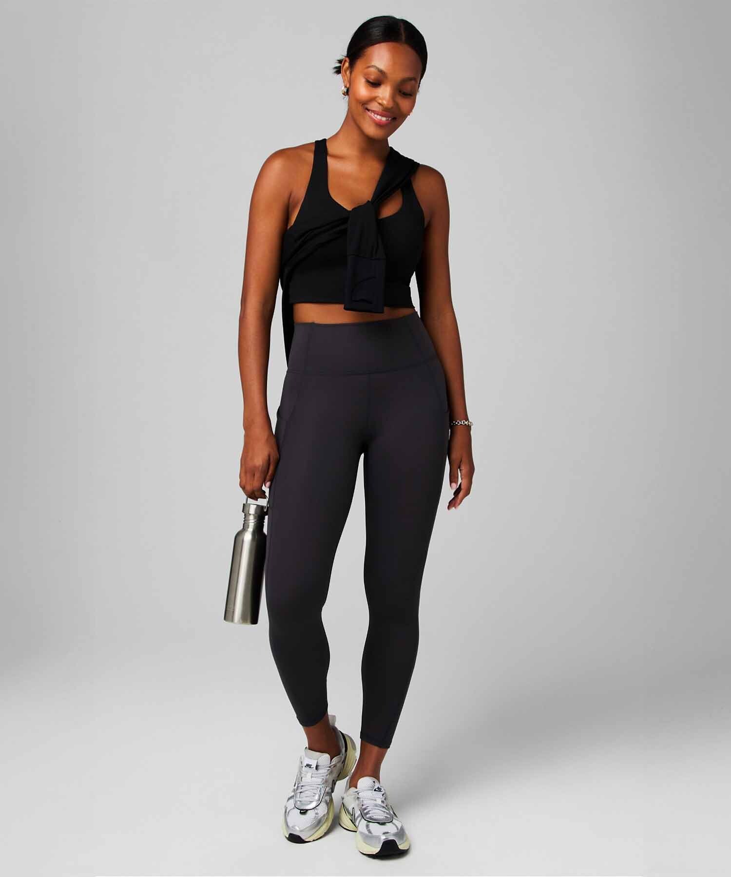 Top Anywhere Cropped Built-In Bra Mujer Black