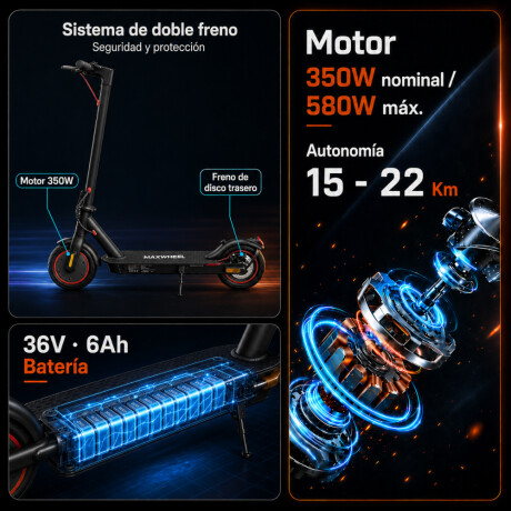 MONOPATÍN 8.5" E9PRO COLOR UNICO