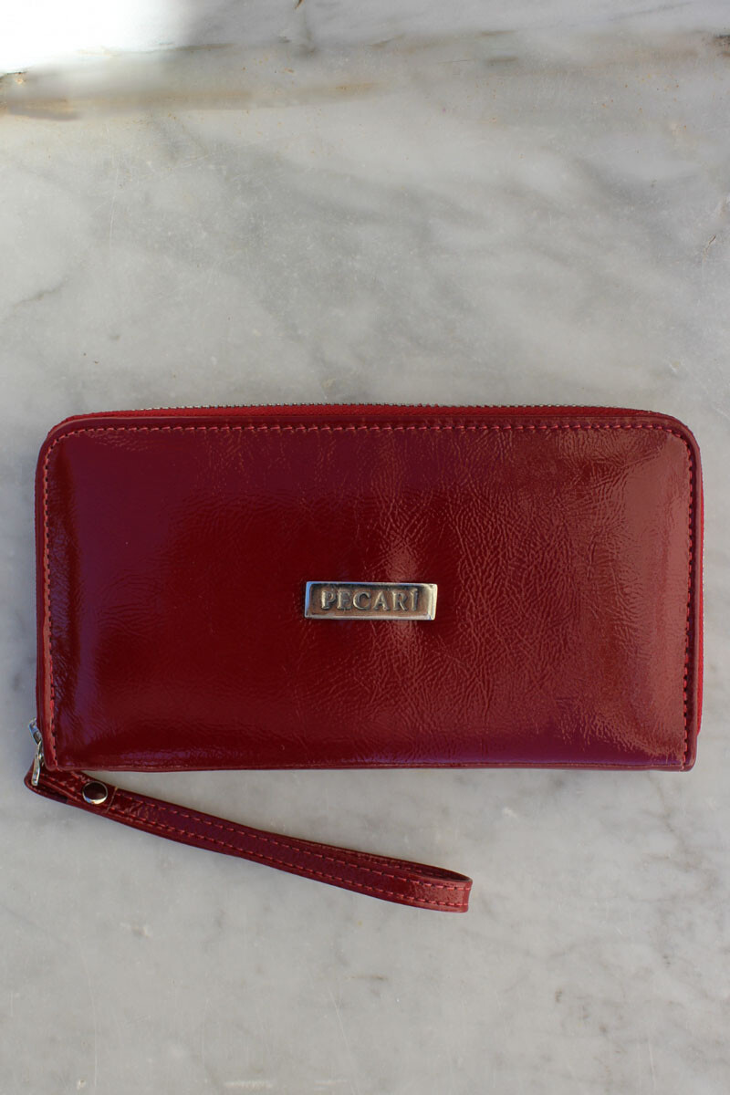 Billetera Roma Charol cherry