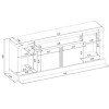 Rack Jeri TV 65 Freijo/Off White Rack Jeri TV 65 Freijo/Off White