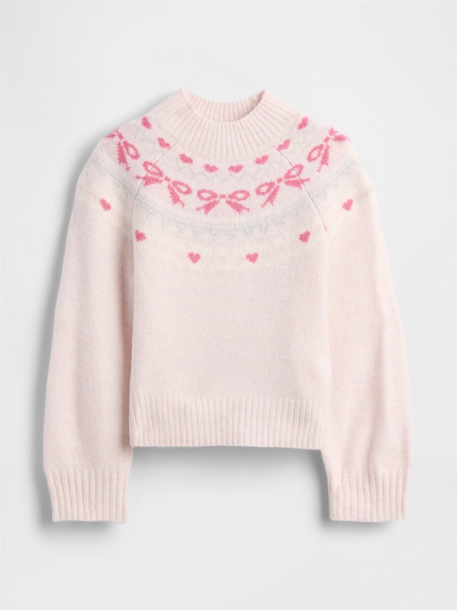 Campera Polera Fairisle Toddler Niña - Pink Dogwood 