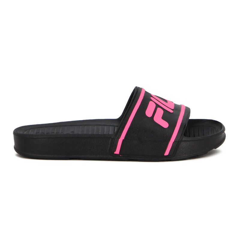 Chancletas Mujer Fila Sleek Negro-rosado