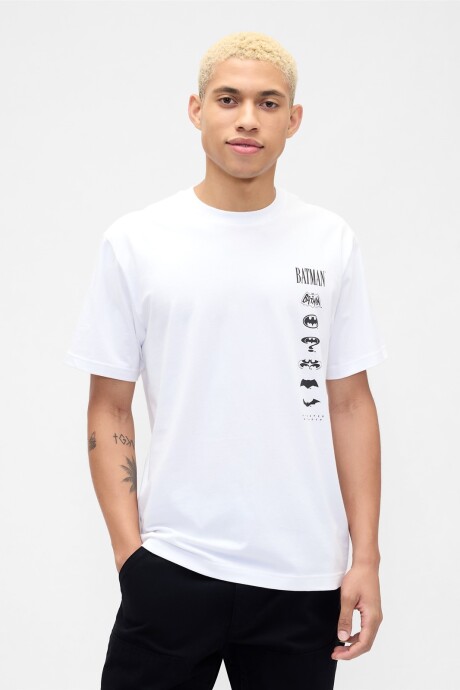 Remera Batman Hombre White V2 Global