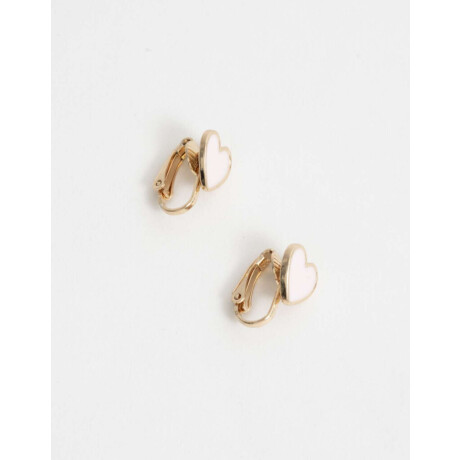 Aros Clips Esmaltado Dorado