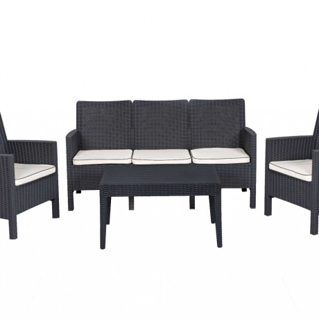 Set Nova de Resina UV con Diseño Moderno para Exteriores 3+1+1+ Mesa Símil Ratán Set Nova de Resina UV con Diseño Moderno para Exteriores 3+1+1+ Mesa Símil Ratán