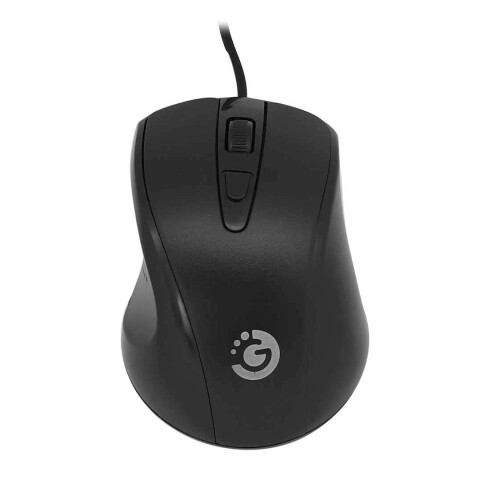 Mouse Goldtech M32 Ergonomico Cableado 1600 DPI Oficina Variante Color Negro