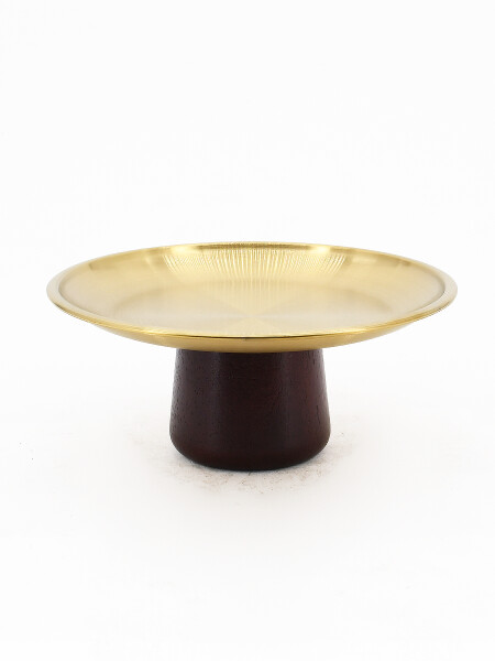 SOPORTE METAL ALIMENTOS DORADO