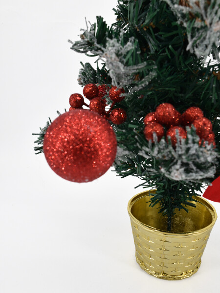 ARBOL DECORATIVO CON ACCESORIOS ROJO