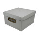 Caja Organizadora Lino P 25cm x25cm x15cm GRIS