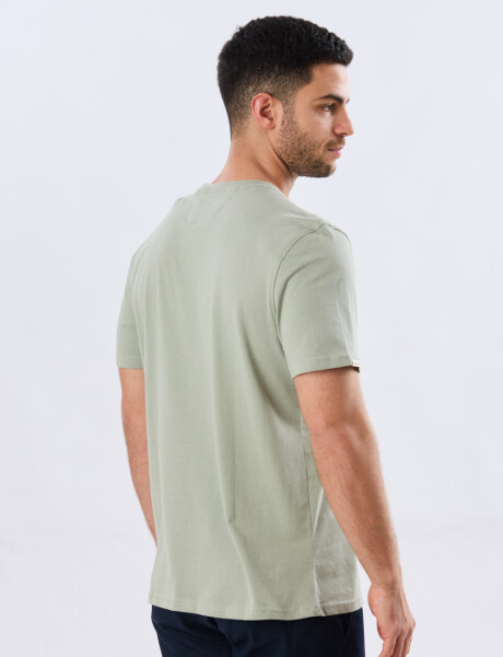 REMERA ESTAMPADA DE ALGODÓN Pistacho