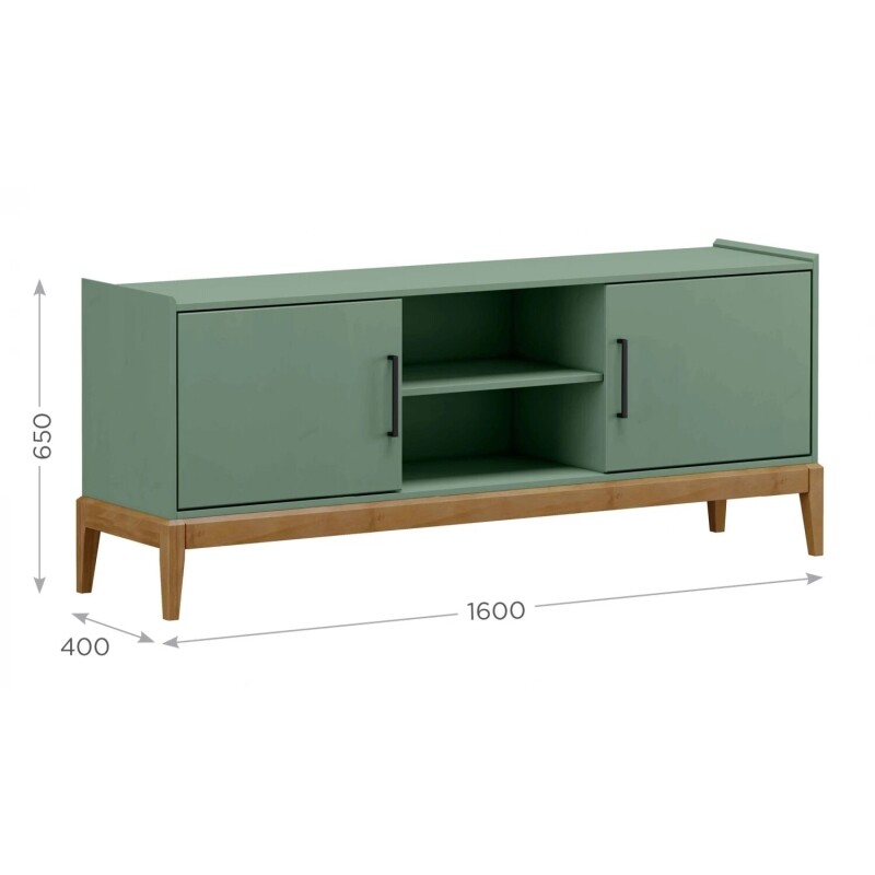 Rack Milao 2 Puertas Green Freijo 2917 Rack Milao 2 Puertas Green Freijo 2917