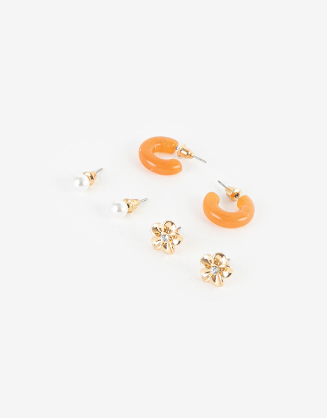 Aros Sets De resina Set De Aros Con Resina - Dorado