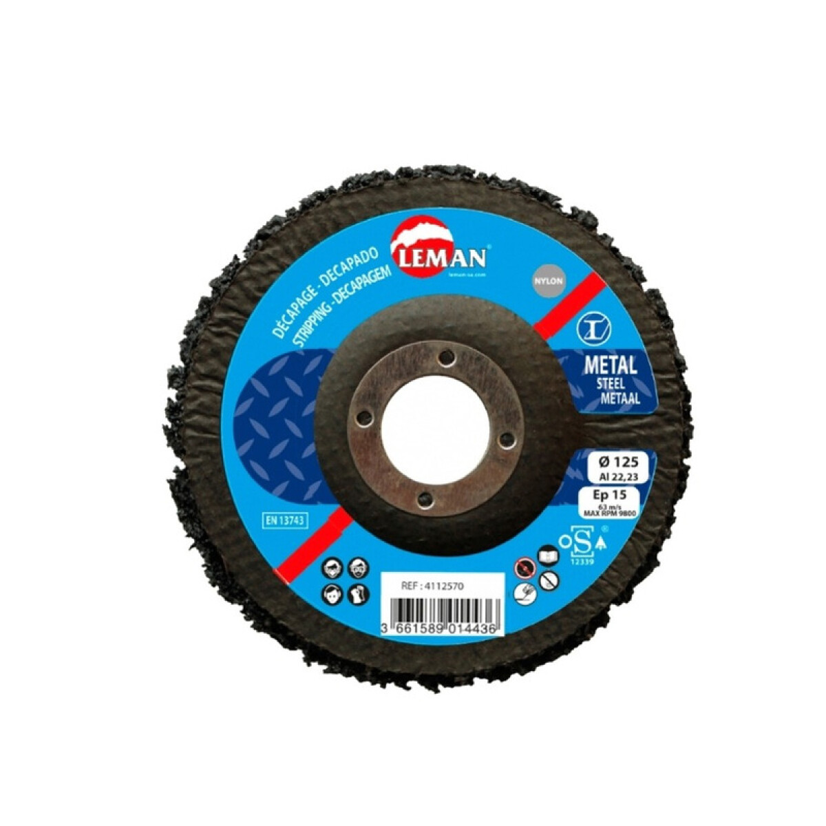 Disco de nylon removedor de pintura 4 1/2" - REF195ML 