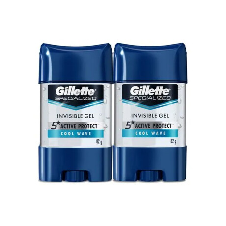 Pack Antitranspirante En Gel Gillette Clear Cool Wave 82g x2 Pack Antitranspirante En Gel Gillette Clear Cool Wave 82g x2