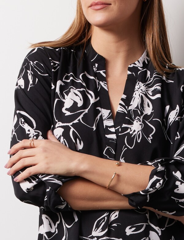 Blusa Printed NEGRO/BLANCO