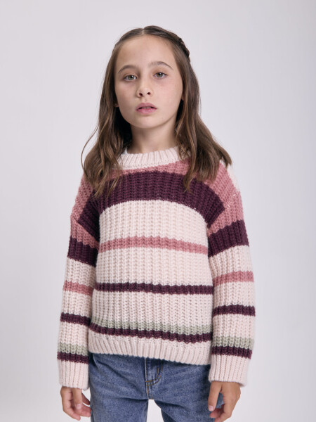 Buzo con rayas Beige