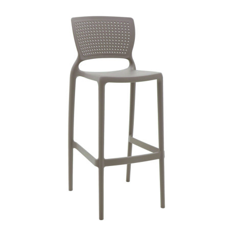 Kit x2 Taburete con respaldo Safira · Tramontina Taupe