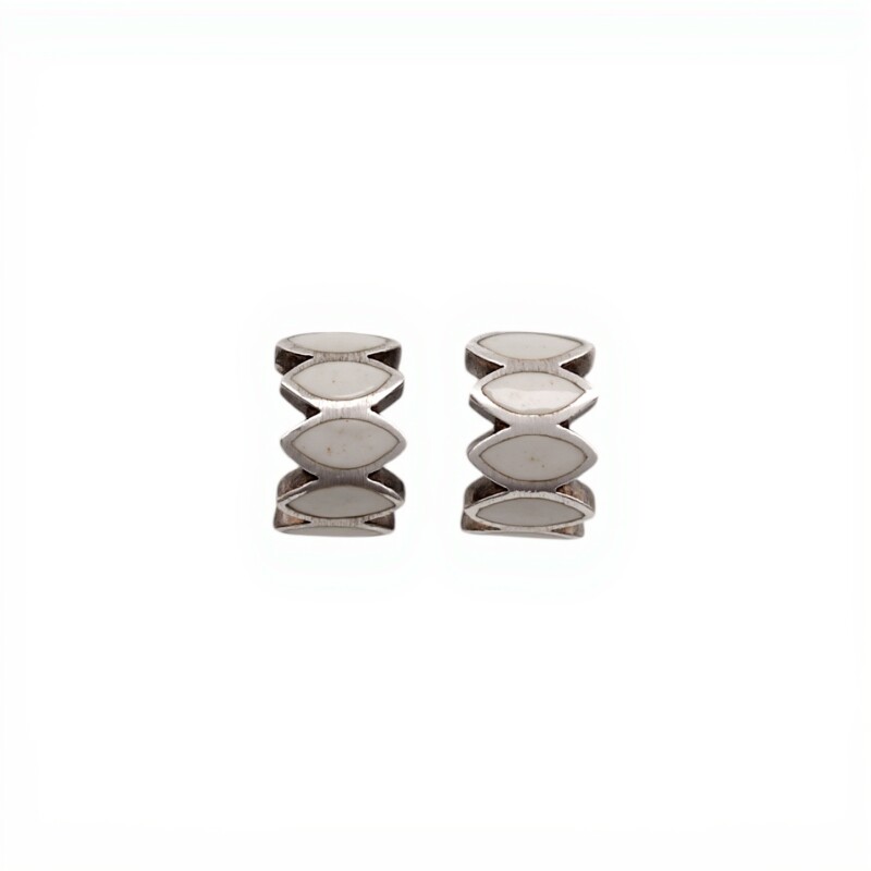 Caravanas Almendra-Plata 925-Piedra Nacar-CA3336 conpiedra