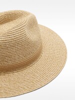 Sombrero Con Efecto Rafia camel